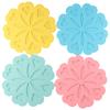 4pcs Assort 4 Colors Trivet Mat Silicone Dish Drying Mat Heat Insulation Mat  Hot Dishes