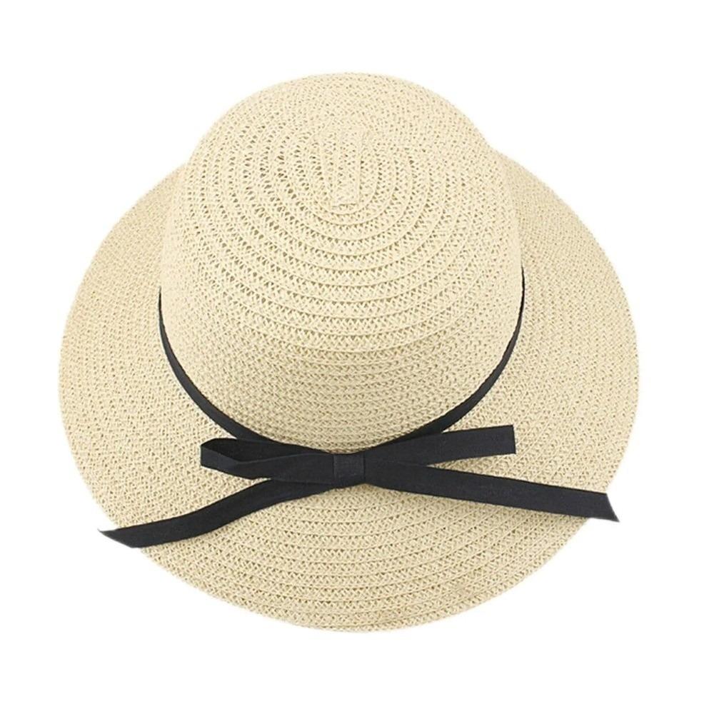 

Large Straw Weave Sun Hat Wide Brim Fisherman Hat Casual Sunscreen Bucket Hat Ladies/Girls бежевый