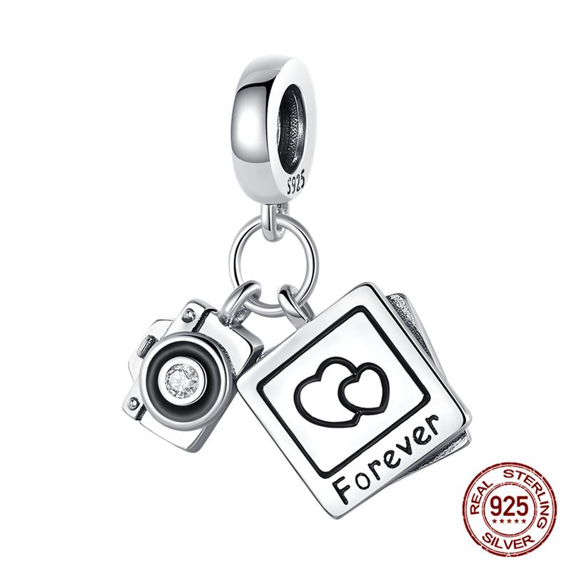 Original 100% Copper Pocket Watch Beads Camera Adventure Backpack Charms Fit Bracelet Diy Jewelry Making Women Gift