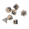 7 Stück Polyedrische Harzwürfel Set Klare Zahlen Rollenspiele Exquisites Sammlerstück Geschenk für