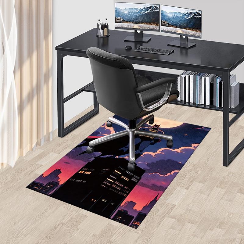 1pc Batman, Cityscape Carpet, for Home & Office Decor, Desk Chair Carpet, Festive Gift,Conference Room CarpetL1113
