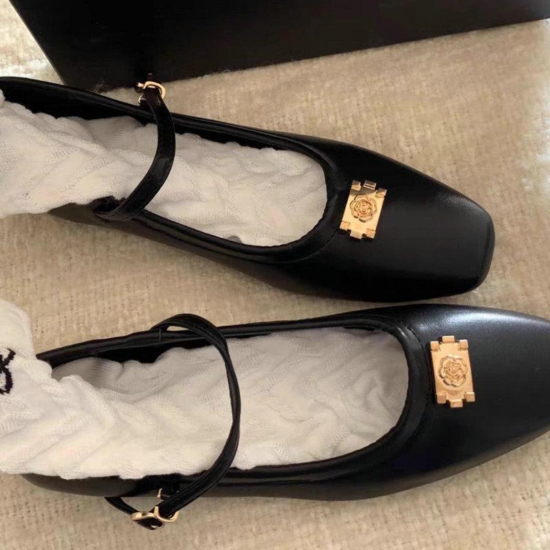 Fashion Flat Shoes for Women's French Mary Jane Black Shoes Spring and Autumn 2025 New Women Shoes Plus Size 42 43 44 Loafers Women