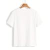 European sizes Women'S T-Shirt with Glasses Print, Round Neck, Comfortable Short-Sleeve Casual Top for Spring And Summer.