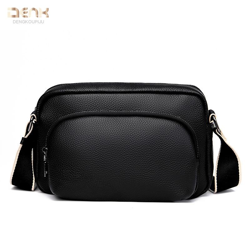 Leather women's bag new soft leather shoulder messenger bag first layer cowhide small square bag