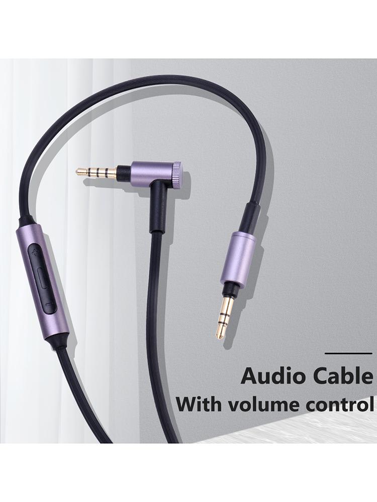 3,5mm AUX Audio-Kabeladapter Lautstärkeregelung 1,5m Kopfhörer-Audio-Kabelzubehör Audio-Kabeldraht für Sony WH-1000XM5 XM4 XM4