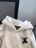 Men’s Trendy Letter Print Loose Fit Hooded Sweatshirt, Autumn/Winter 2025 Hong Kong Style, Versatile for Couples