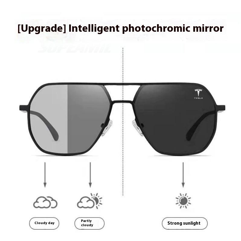 Tesla Model 3 Model Y Model S Model X Cybertruck Car High-end Men Women Change color Sunglasses UV Protection Driver's Goggles