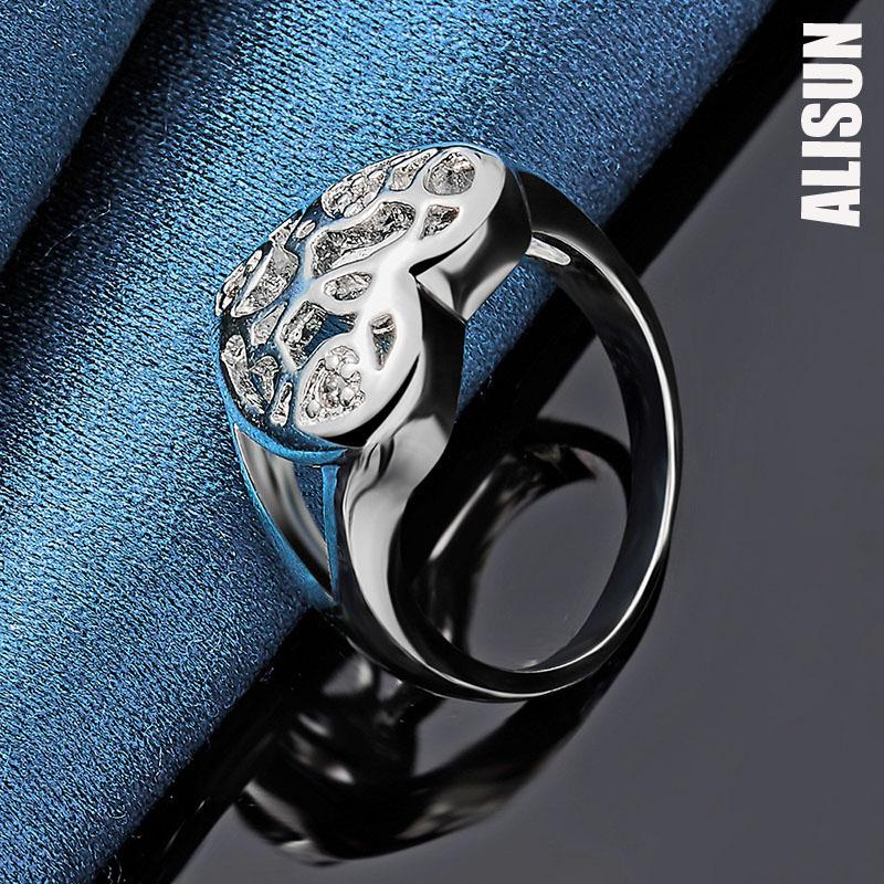 Bague en argent sterling 925 avec zircon AAA en forme de cœur, bijou de mariage tendance