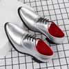 Men Dress Shoes Luxury Patent Leather Casual Leather Shoes Fashion Pointe Heightened Wedding Shoe Gold Shiny Dress Leather Shoes
