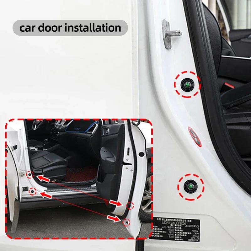 2026 Hot Car Door Shockproof Silicone Gasket Buffer Pad Accessories For Skoda Octavia Superb Rapid Kodiaq Karoq Fabia Kamiq Enya