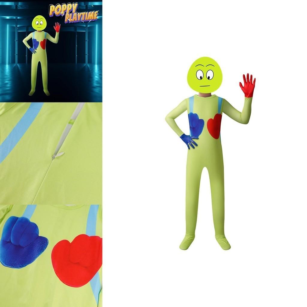 Unisex Poppy Playtime The Player Jumpsuit Costume With Mask For Kids