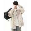 Wassup Jacket Men's Tie-Dye Spring and Autumn 2025 New American Retro Dirty Jacket Casual Lapel Top