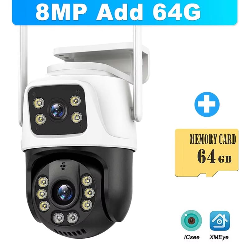 LS VISION 5K 10MP Wifi IP Camera 10X Zoom Dual Lens Outdoor PTZ Security Camera Auto Tracking Smart Home CCTV Cam 360° Video Surveillance