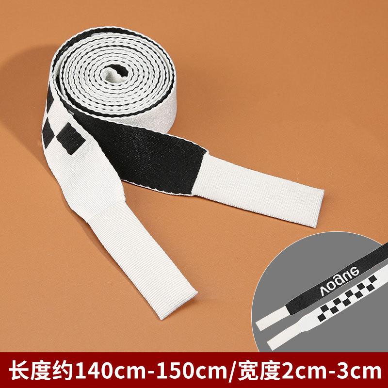 Doppelter Baumwoll-Kordelzug-Sweatpants-Sportgürtel-Bundband-Seil-schwarz-breit-flach-Spitzenseil-Bekleidungszubehör-Weben