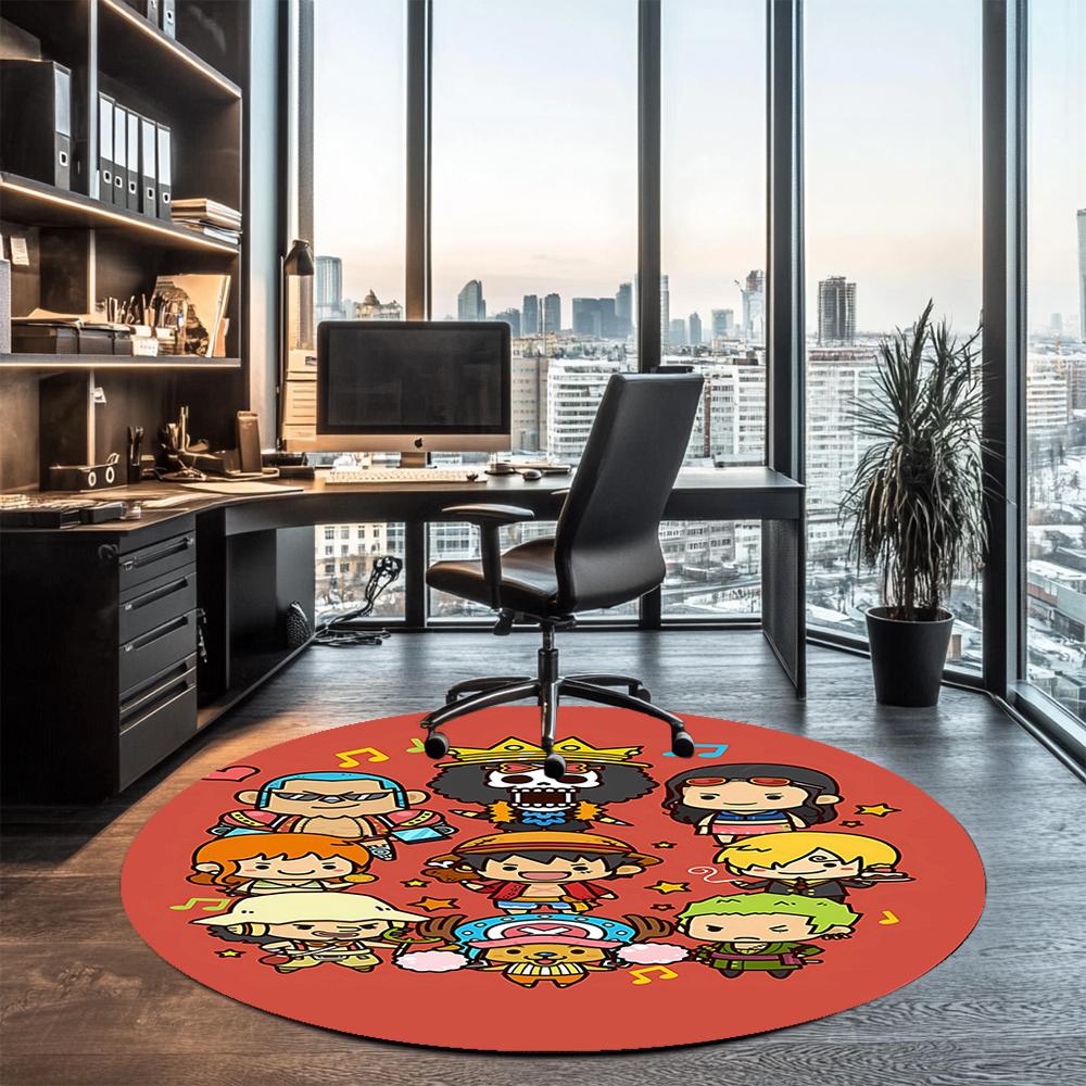 One Piece Printed Round Rug Carpet Chair Rug Area Rug Entryway Doormats,for Office Chair Living Room Bedroom Kitchen Room.