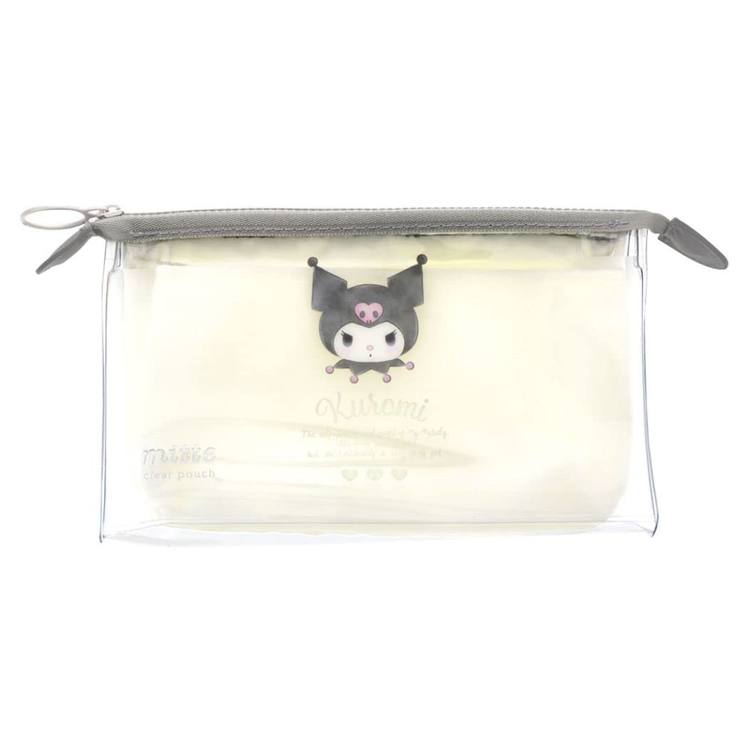 Sunstar Stationery Sanrio Clear Pouch mitte Kuromi Black S2318415 (with gusset) чёрный