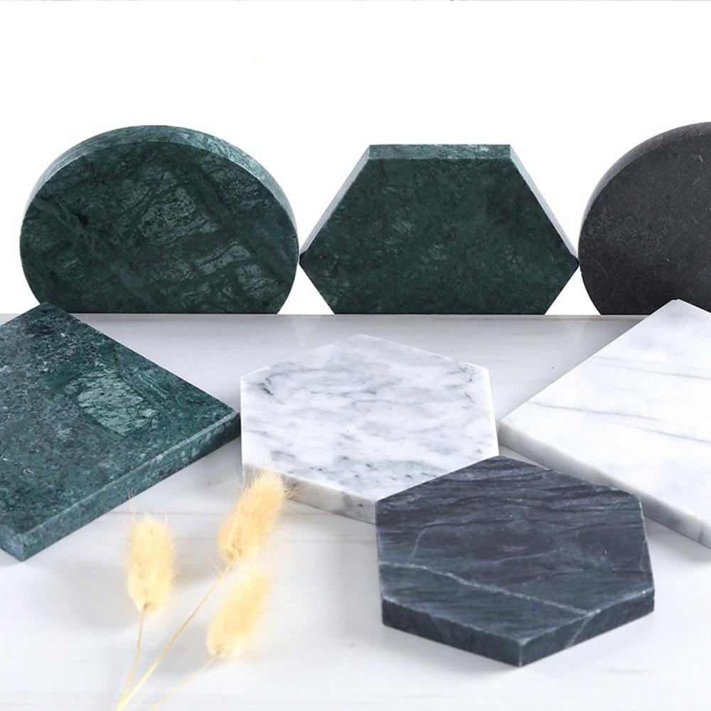 

Supplies Coffee Tea Home Kitchen Home Decoration Placemats Cup Pad Marble Coasters Insulation Pad green square