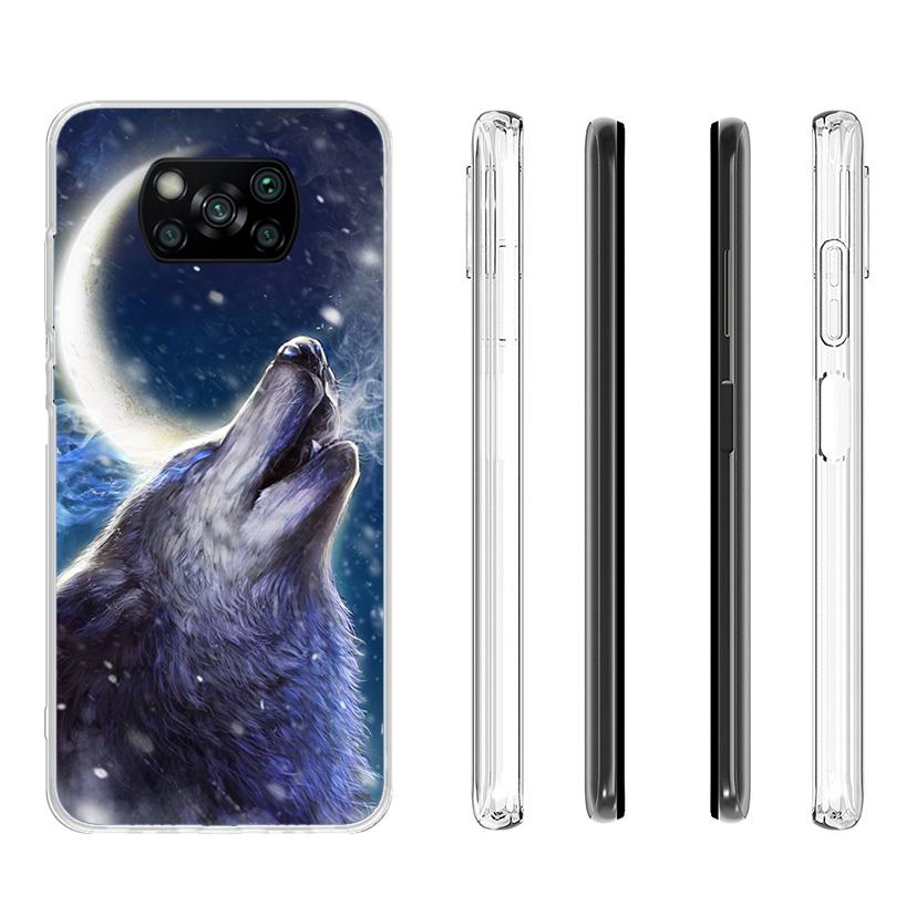 Angry Animal Wolf Fierce Cover Phone Case For Xiaomi Poco F7 Ultra X7 X6 X5 Pro M7 Redmi 15C 15 13C 13 12C 12 10C 10 9A 9C 9T 9