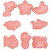 PP Marine Animal Cookie Cutters 8 Piece Set Pink Color for Cookies Fondant Sugar Paste and Chocolate Decorating