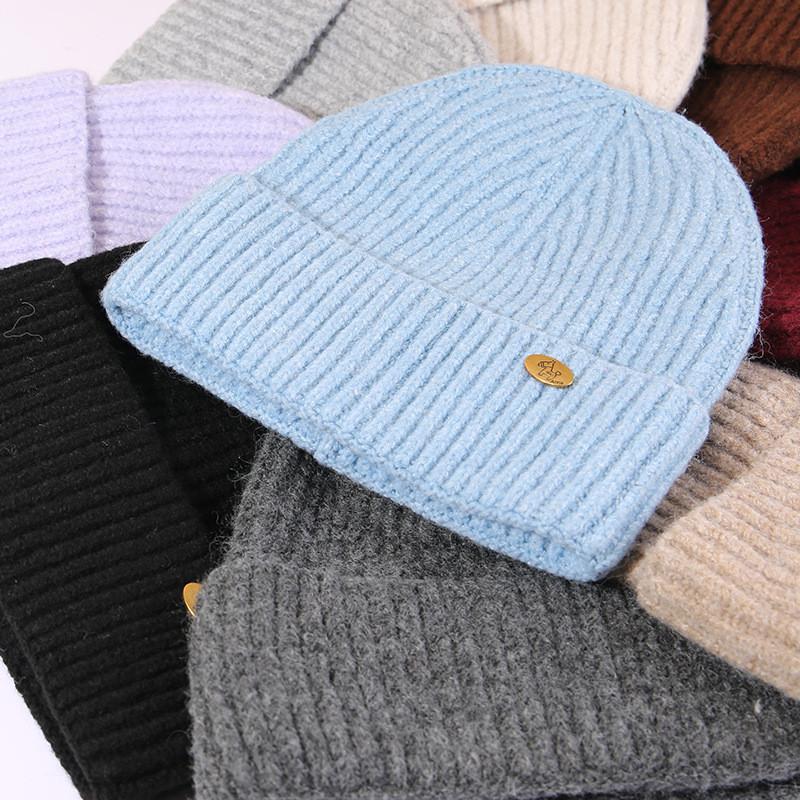 Acryl-Strickmütze Für Männer Frauen Herbst Winter Gemütlich Kaltes Wetter Kopfbedeckung