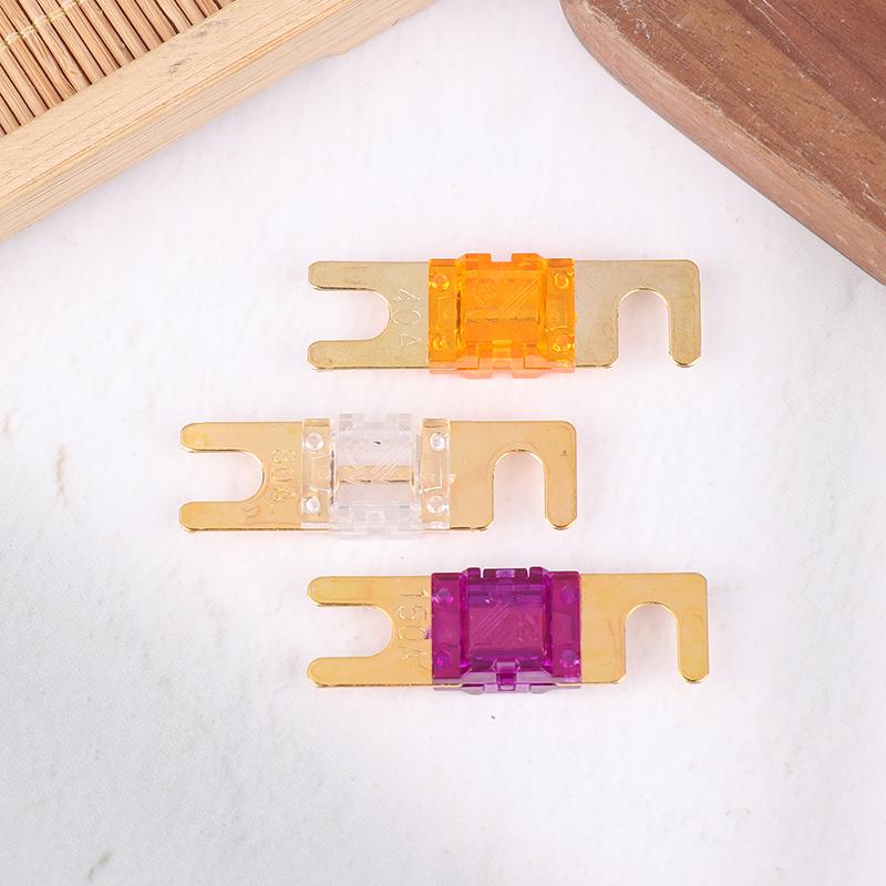 2 Stücke Vergoldete Bolzen Autosicherungen Mini Auto Audio Sicherung 20A 30A 40A 50A 60A 70A 80A 100A 120A 125A 150A 175A 200A 32V Auto Sicherung