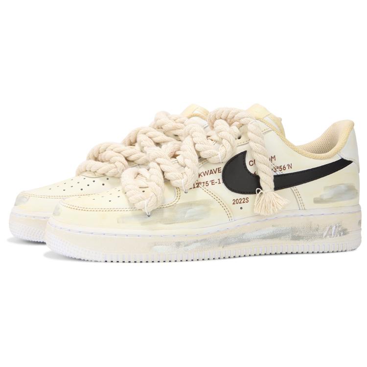 Nike Air Force 1 Low Top Skateboard Shoes Men's Beige Yellow CW2288-111(Team24-)