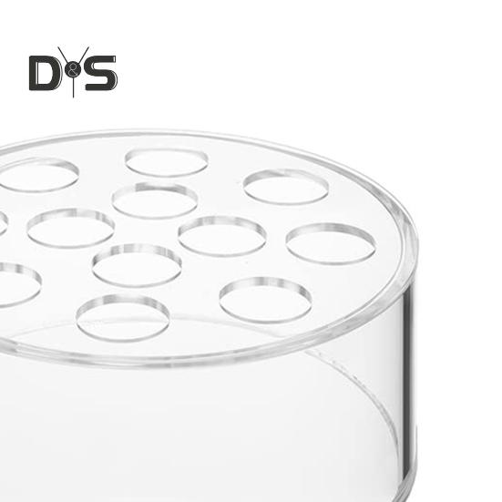 1/3/6Pcs Round Clear Acrylic Vase 12 Holes Wedding Party Dining Table Centerpiece Decoration Hydroponic Flower Holder Transparent Container