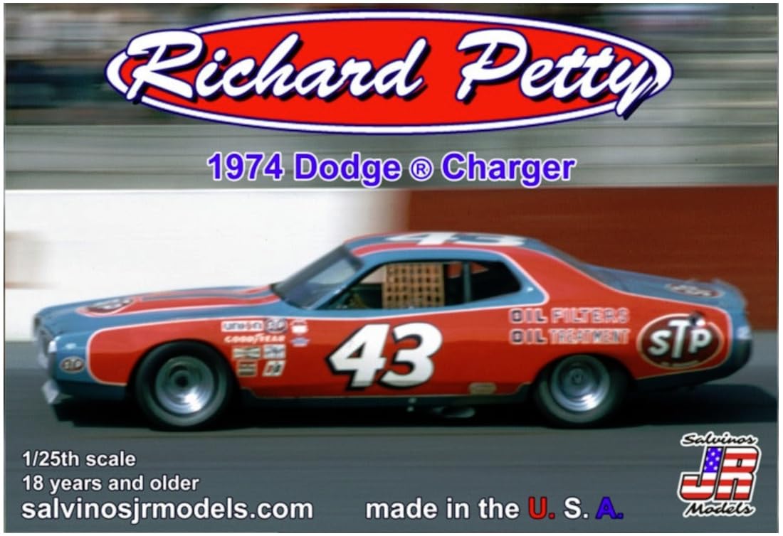 

Salvinos JR Models Ричард Петти 1974 Dodge Charger Пластиковая модель RPDC1974D 1/25 (Машина)