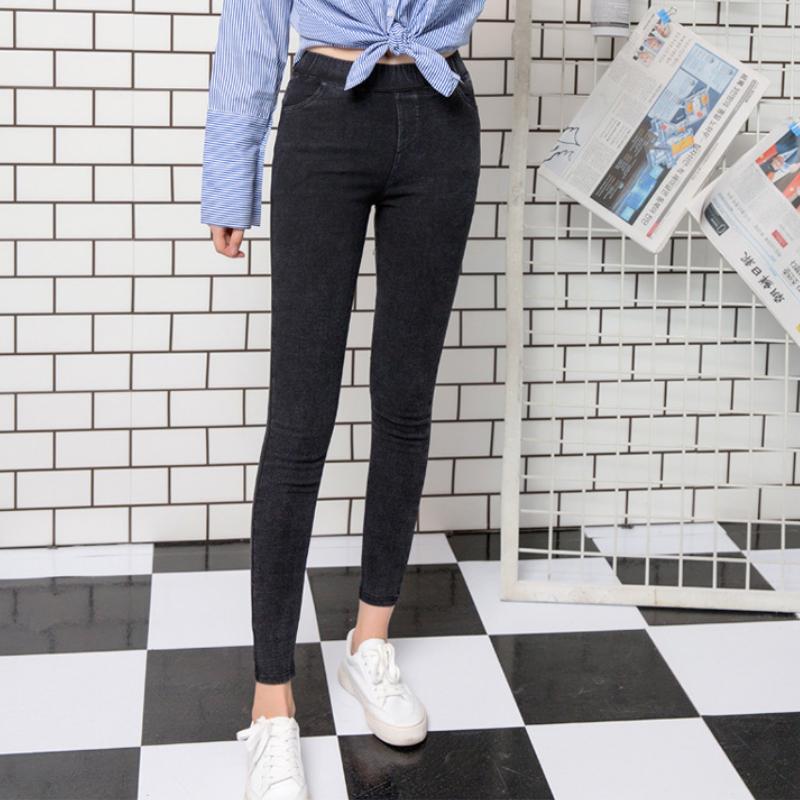 

Леггинсы больших размеров для женщин на весну и осень, леггинсы из искусственного денима цвета снежинки с песком для верхней одежды XXXXXXL чёрный