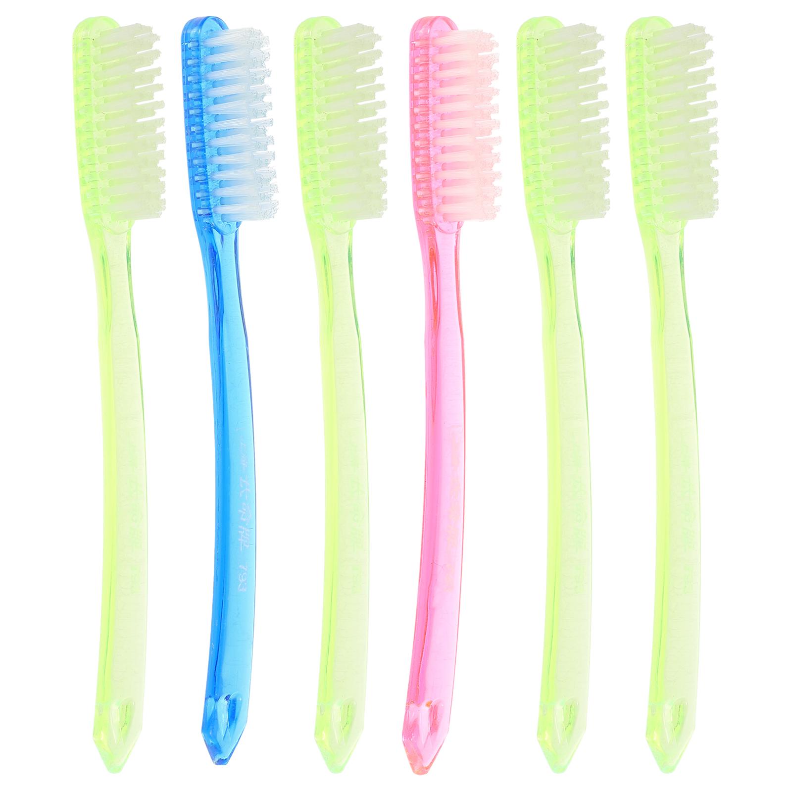 

6 Pcs Travel Toothbrush Adults Cleaning Aldult Toothbrushes Hard Bristles Super