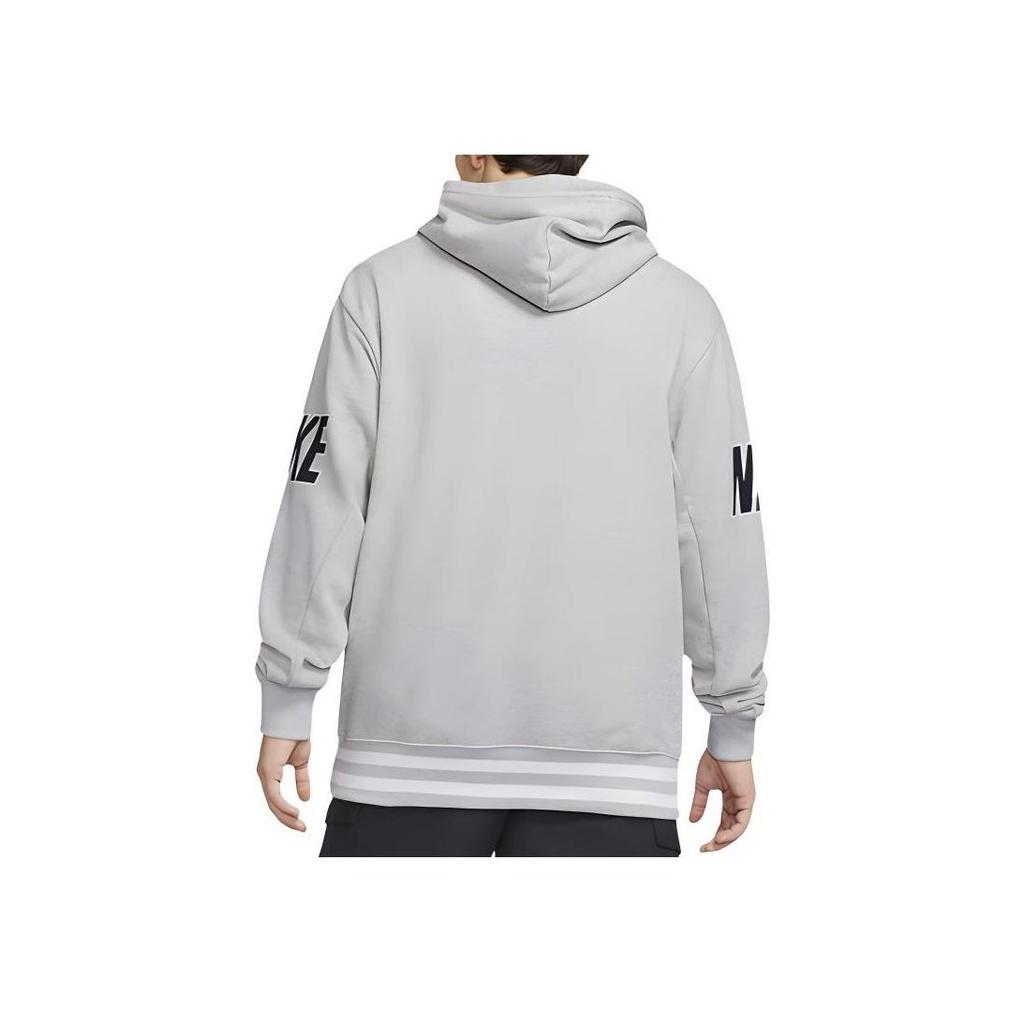 Nike Large Logo Printing Loose Hoodie Gray DD6169-050