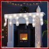 with LED Lighted Christmas Snow Blanket Warm White Thickened Fluffy Faux Snow Sheet Xmas Artificial Holiday Decor