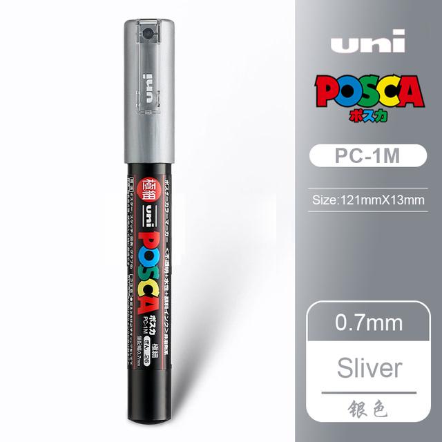 Uni POSCA Marker Farbstift, 39 Farben PC-5M/44 PC-3M/36 PC-1M, Acryl Steinmalerei Zeichnen Graffitti Marker Kunstbedarf