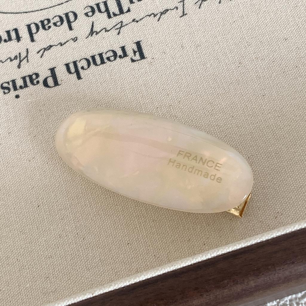 Retro Oval Small Bangs Hairpin Colorful Acetate Hair Clips Womens Sweet Exquisite Barrettes Bangs Clip Fashion Hair Accessories