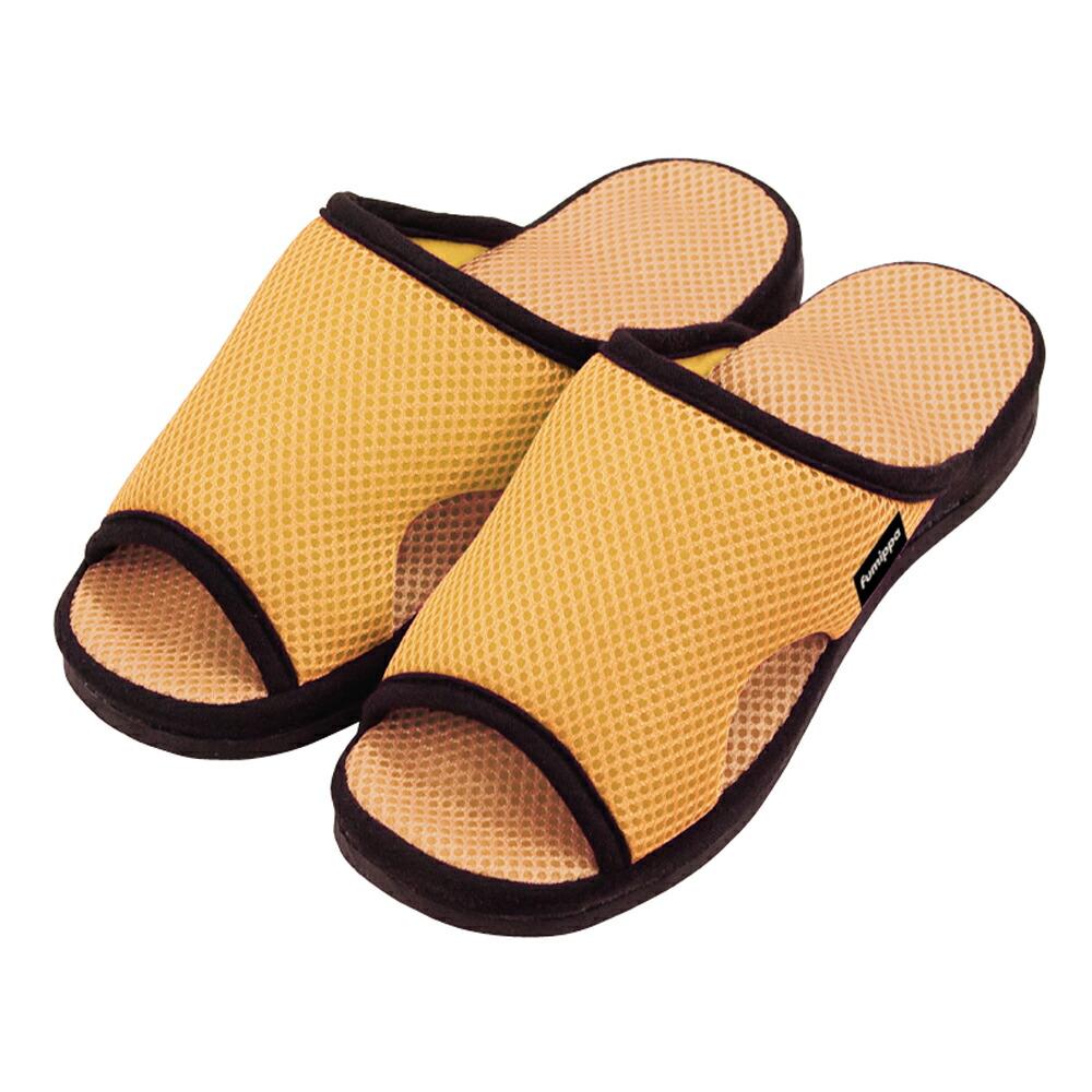 Gachi Oshi Healthy Room Sandals Fumitpa Yellow Foot Pressure Pressure Pressure Pressure Health Sandals Healthy Slippers Sandals Pressure Pressure