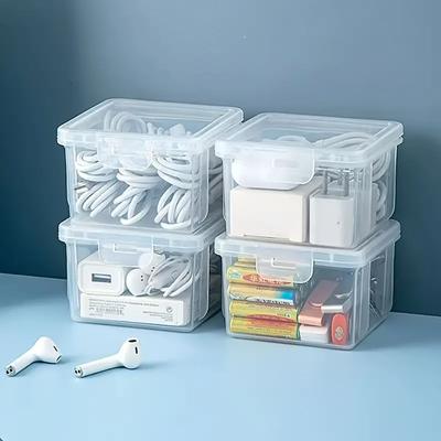 1PCS Data Cable Storage Box Power Charging Cable Management And Desktop Cable Management Organization Cables Organizer Bag