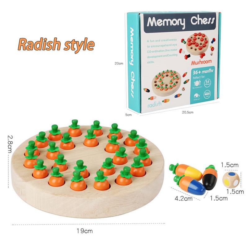 Giocattoli Sensoriali Montessori per Bambini Scacchi della Memoria in Legno Gioco Educativo Allenamento alla Mindfulness Interazione Genitore-Figlio Materiale Parrocchiale
