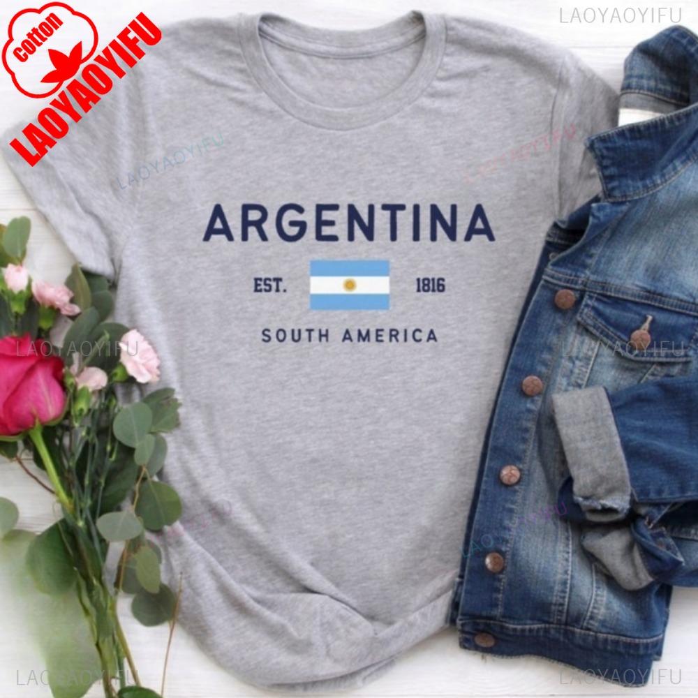 

Argentina Shirt Argentinian Flag Women Tshirt Summer Unisex Graphic T Shirts Aesthetic Clothes Vintage Fashion Cotton T Shirt 3XL