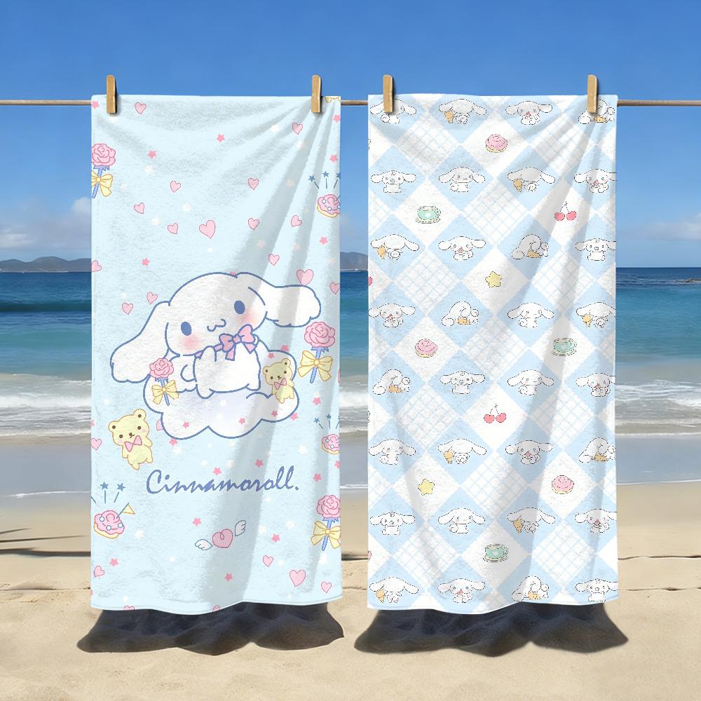 Sa Cute C-Cinnamoroll Cartoon Towel Quick Dry Soft Yoga Swimming Fitness Mountain Climbing Large Beach Towels