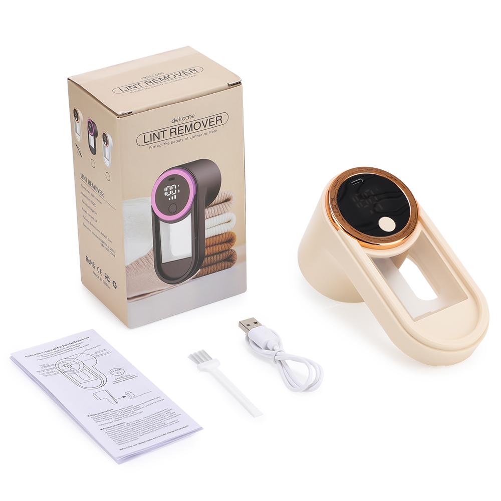 Lint Remover for Clothing 3 Speeds LED Digital Electric Pellet Fluff Remover  Rechargeable Fuzz Fabric Shaver Sweater Hair