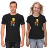 Stone Age,Fred,Pebbles,Barney Figure, Short Sleeve White-Black Men's / Women's T Shirt L038