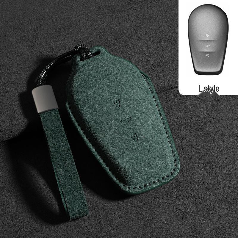 Nissan N7 Key Case: Suede Protective Shell with Buckle and Chain