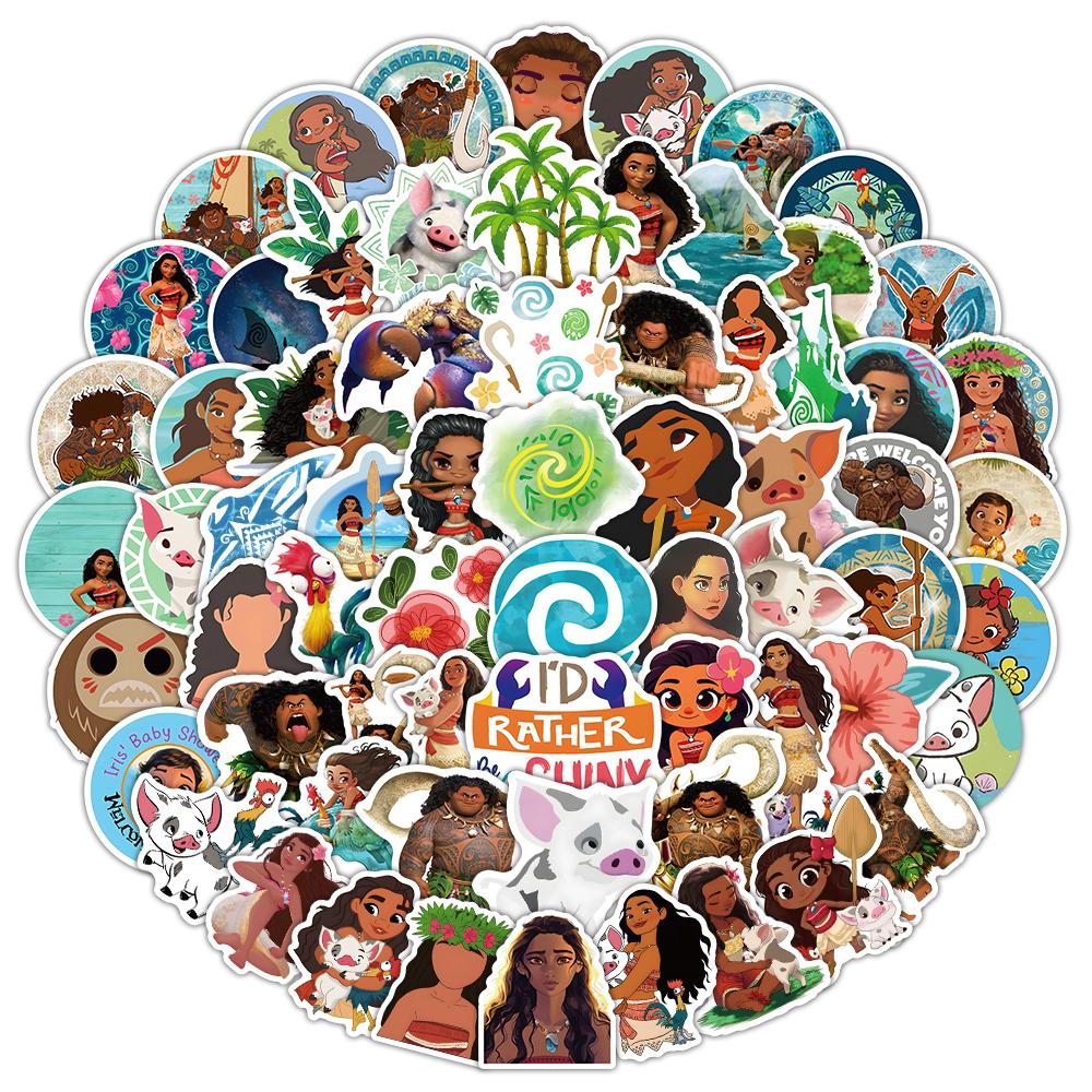 10/30/50/100pcs Disney Cartoon Movie Moana Stickers Anime Sticker for Kids Toy Stationery Phone Luggage Graffiti Decals Packing
