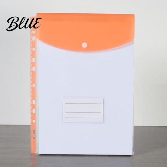 Department File Folder 3Pcs 11 Hole A4 with Snap Button Colorful Document Organizer