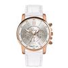 Geneva Watch With Colorful Dial And Leather Strap Casual Style Quartz Wristwatch For Men And Women 28003 Bamboo Strap)
