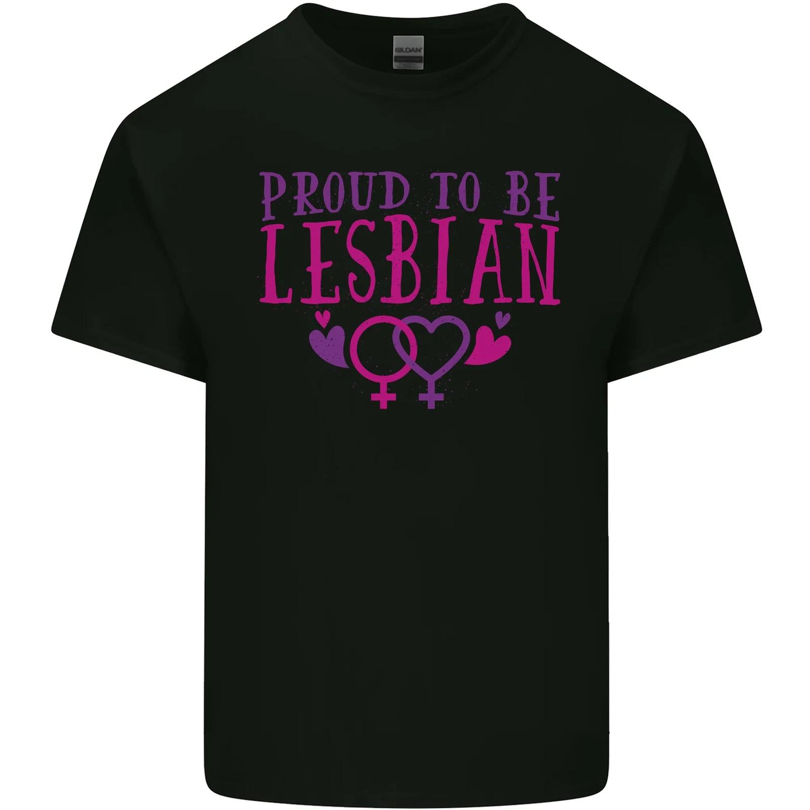 

Proud to Be a Lesbian LGBT Gay Pride Day Mens Cotton T-Shirt Tee Top XL