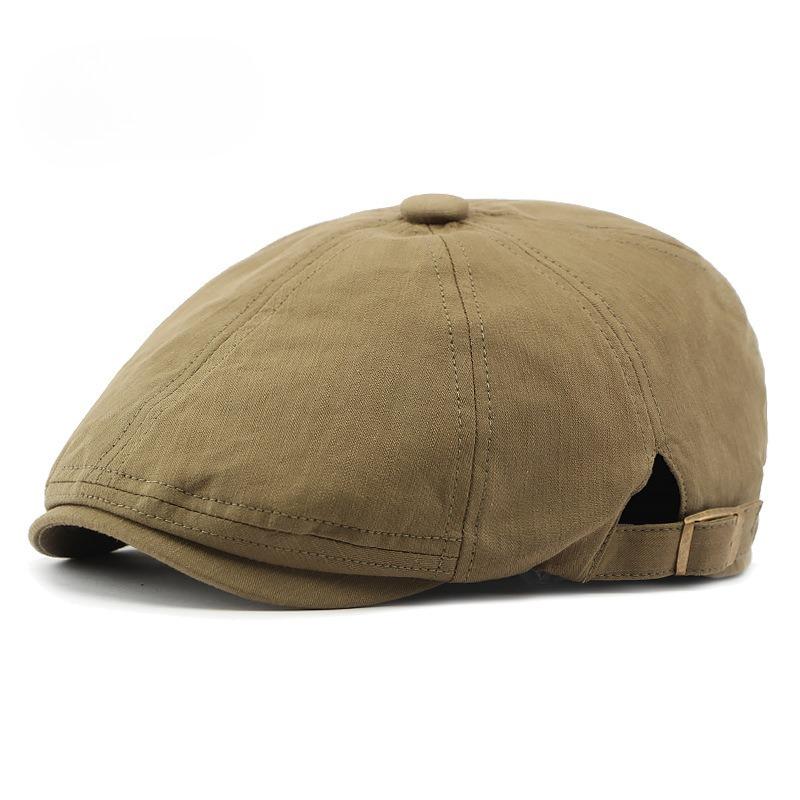 Vintage Octagonal Newsboy Cap for Men Women Retro Plain Solid Color Baker Boy Beret British Cabbie Flat Ivy Cap Adjustable