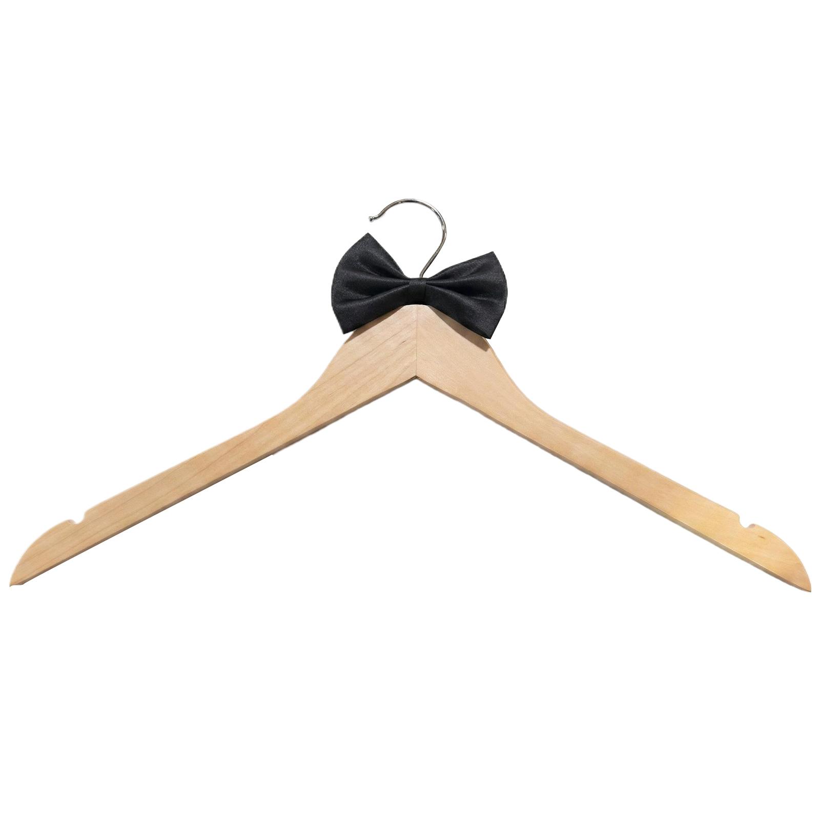 Bridal Wedding Dress Hangers for Bride Groom with Bow Tie Personalized Bride Hanger No Trace Gift for Bride Wedding Party Gift чёрный