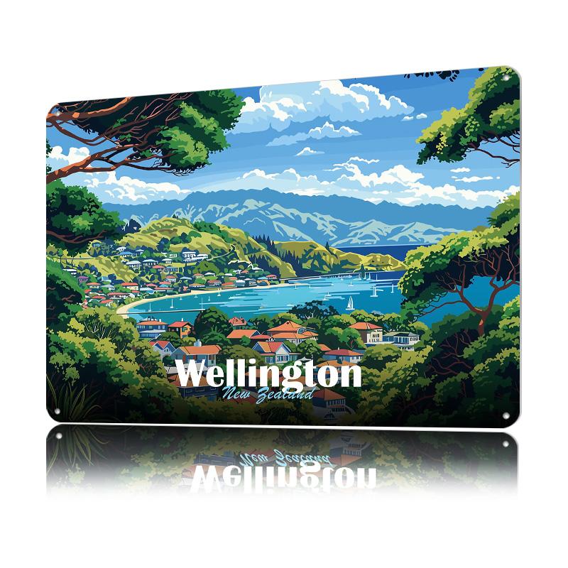 Wellington Custom Plate New Zealand Metal Poster Customized Wall Art Retro Vintage Metal Signs for Man Cave Decoration Room Home