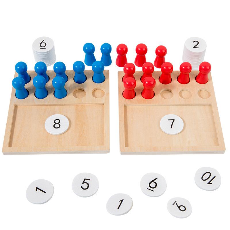 

Wooden Digital Arithmetic Board, Math Manipulatives, Learning Operations Of Addition, Subtraction, Multiplication, Division